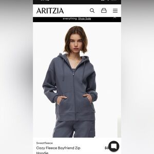 TNA cozy boyfriend zip hoodie